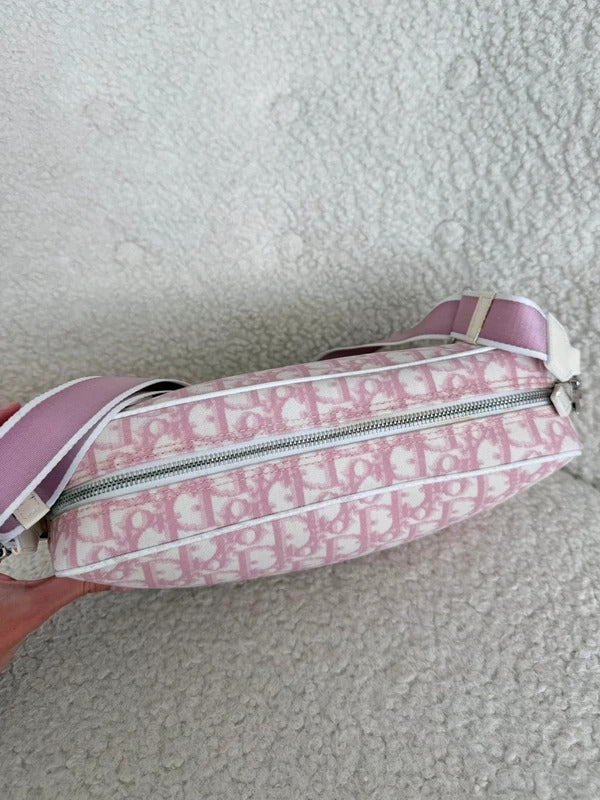 dior pink trotter no.1 shoulder bag