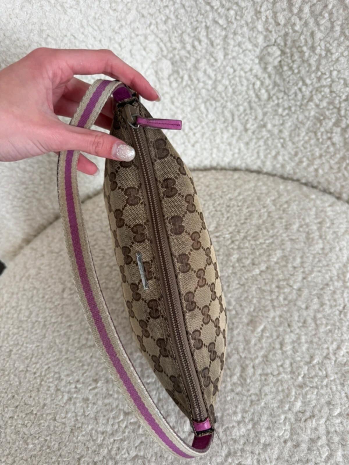 Pink Gucci GG Canvas Pochette