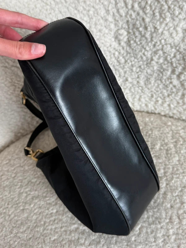 prada black nylon shoulder bag