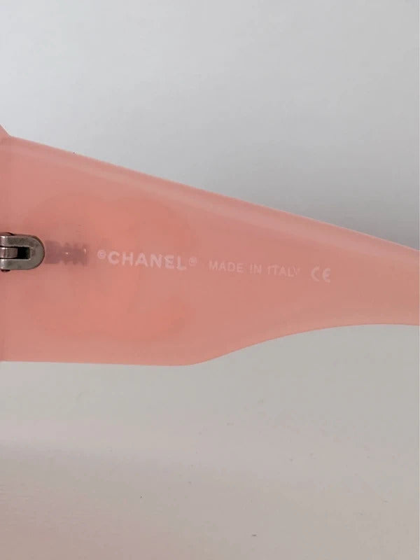 vintage chanel pink oversized cc sunglasses 5076-H