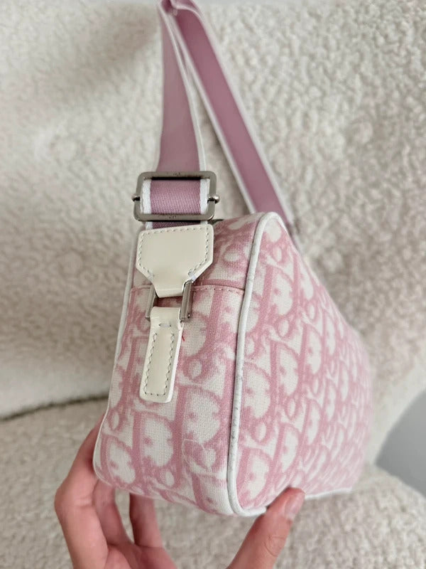 dior pink trotter no.1 shoulder bag