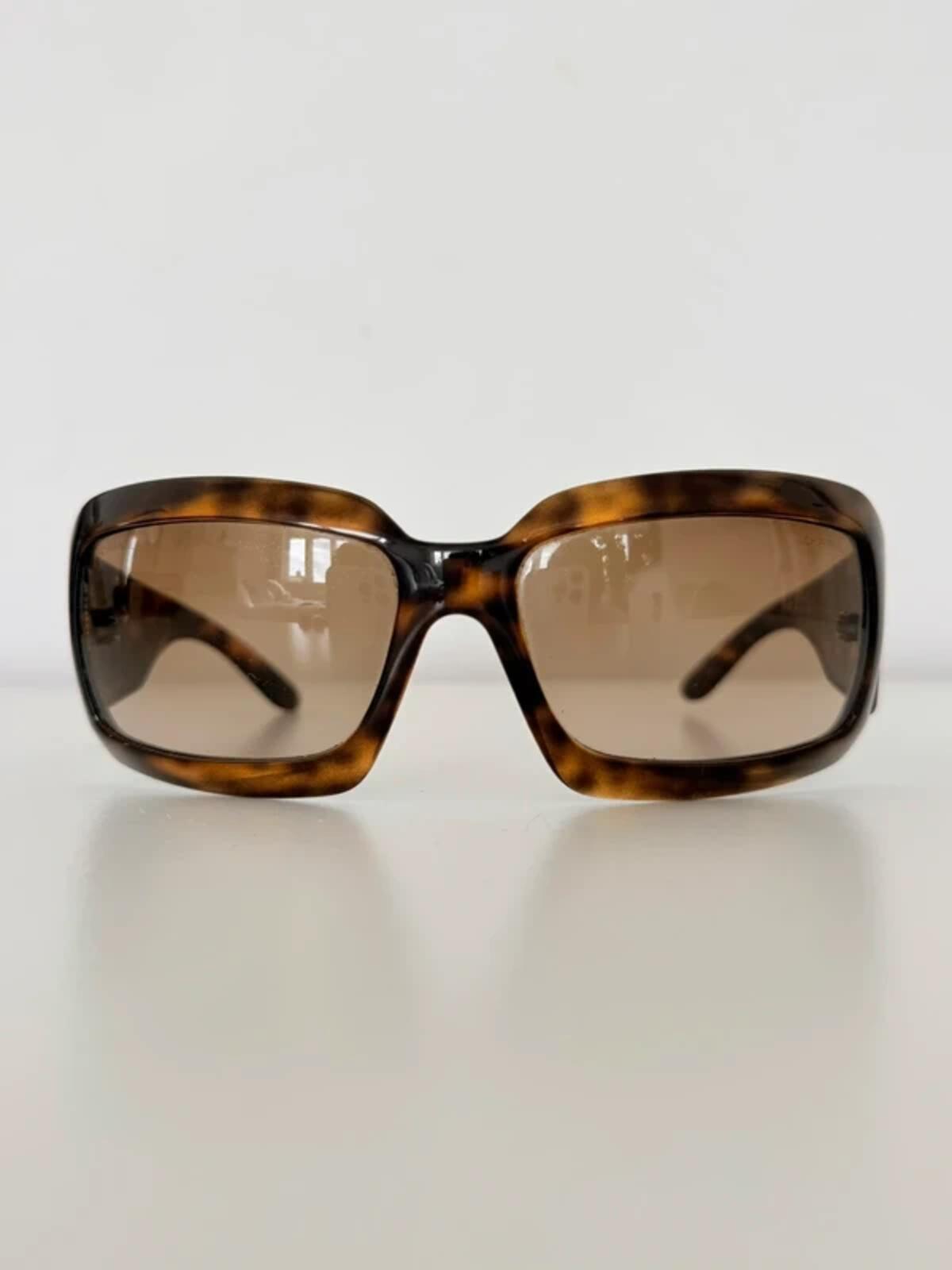 Chanel 6022-Q Oversized Tortoiseshell Sunglasses