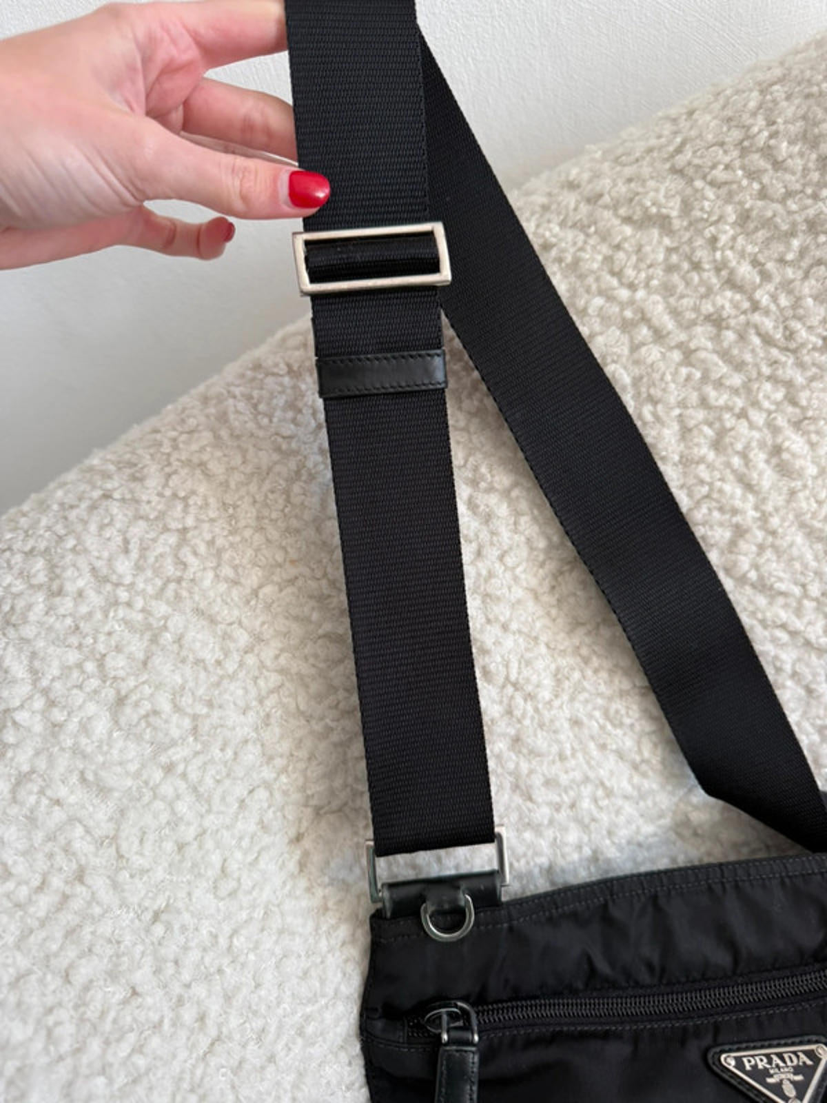 Prada Tessuto Nylon Crossbody Bag – Black