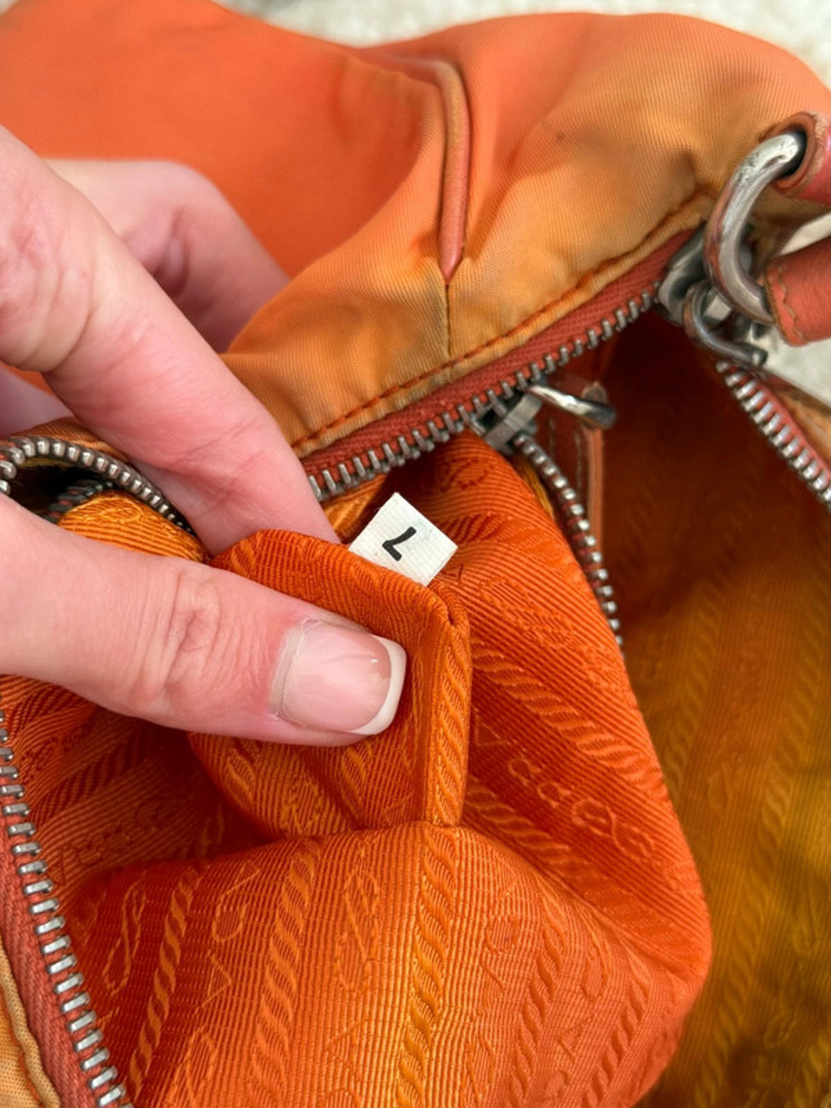 Prada Tessuto Nylon Shoulder Bag – Orange