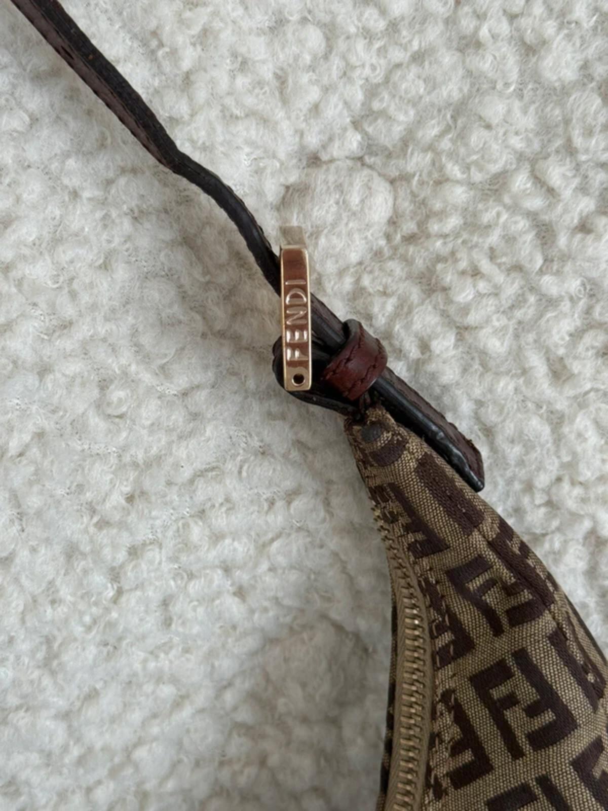 fendi zucchino croissant hobo shoulder bag