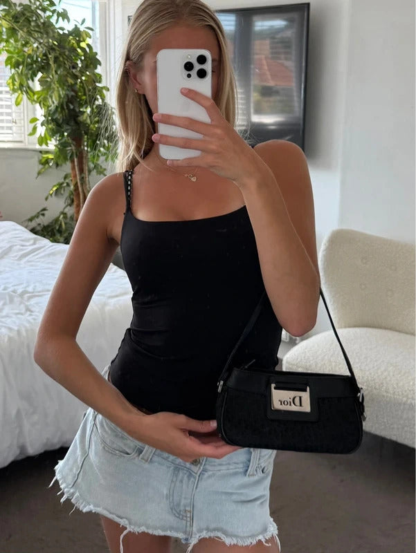 dior black trotter monogram mini columbus shoulder bag