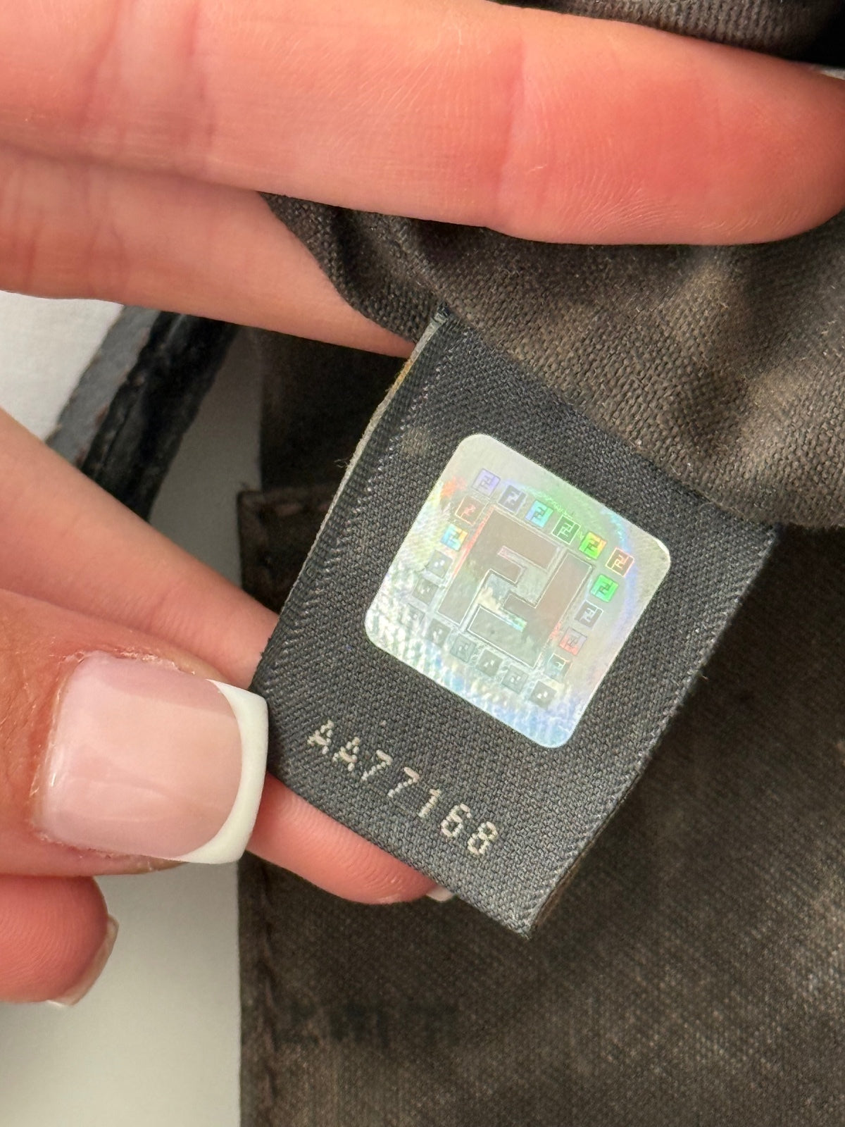 Fendi Black Zucchino Croissant Bag