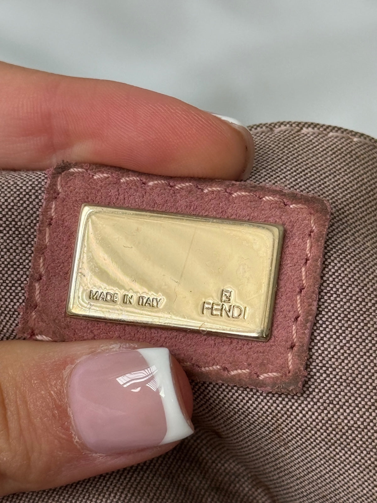 Fendi Zucca Monogram Embroidered Shoulder Bag