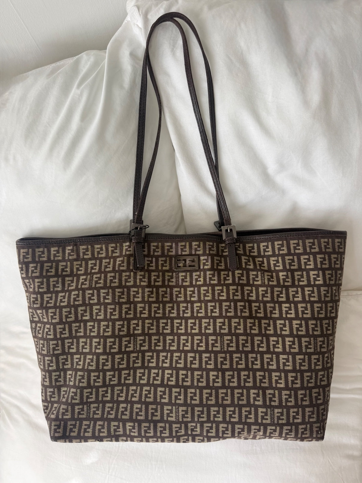 Fendi Zucca Monogram Canvas Tote Bag