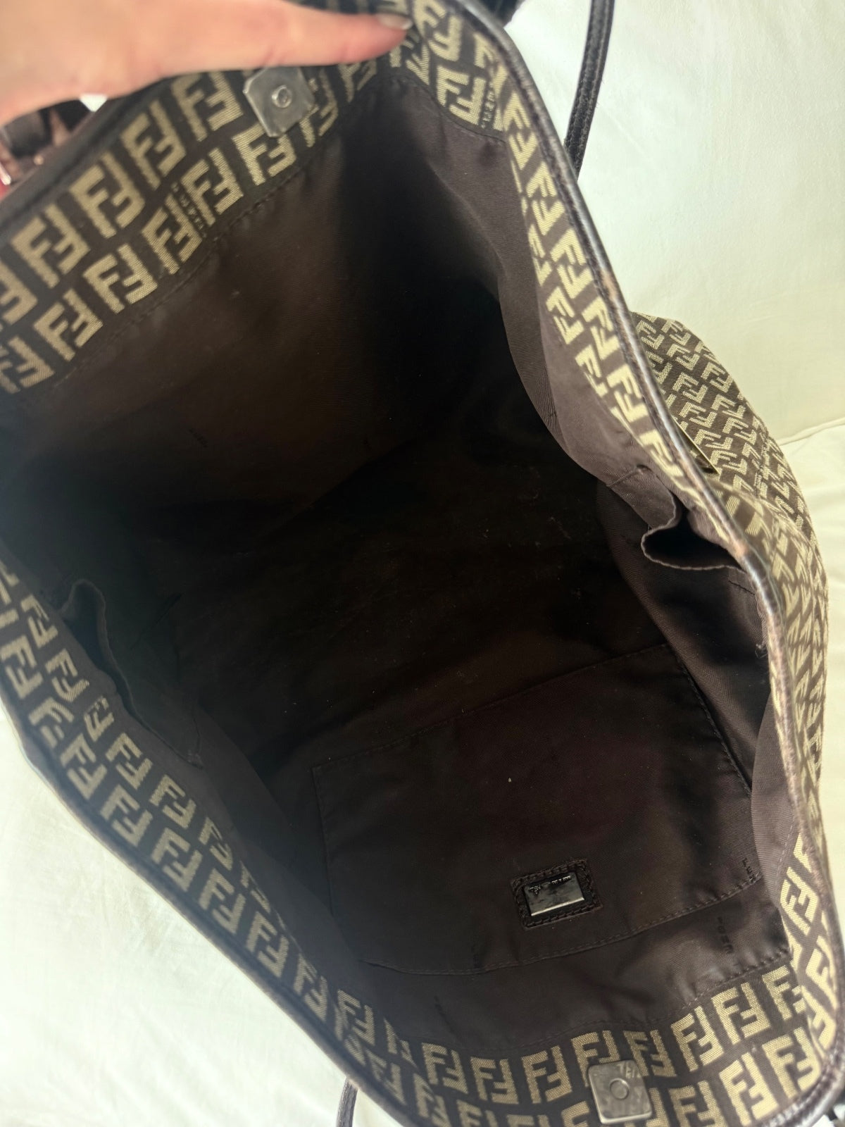Fendi Zucca Monogram Canvas Tote Bag