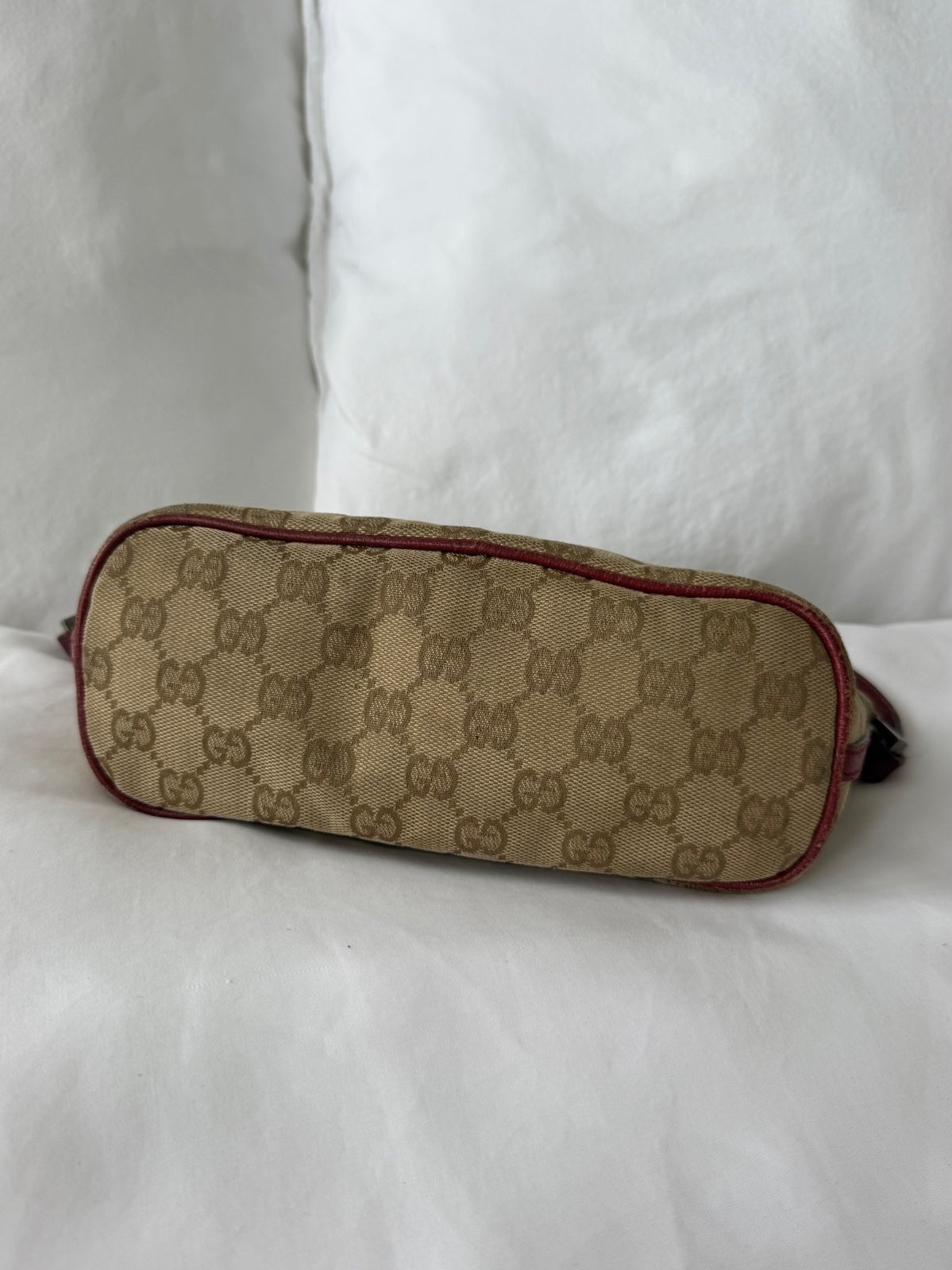 Gucci Beige GG Monogram Pochette Bag