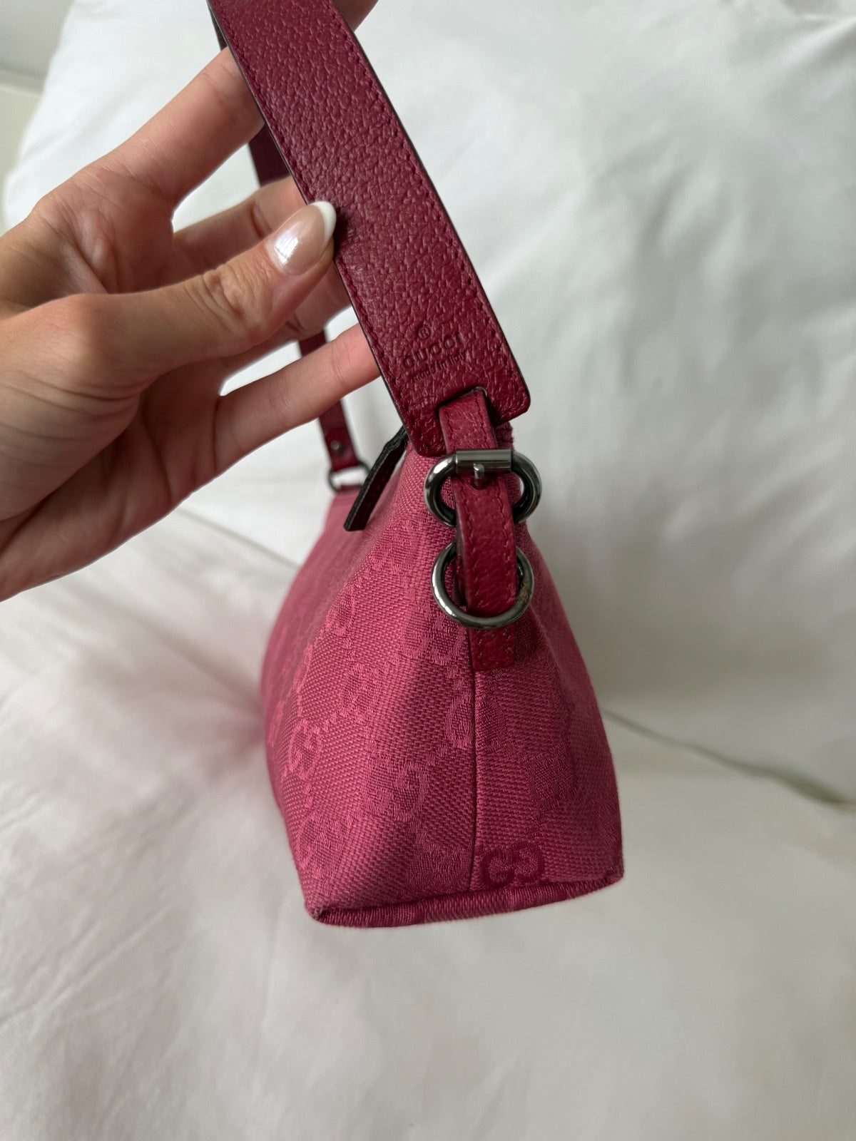 Gucci Dark Pink Monogram Mini Shoulder Bag