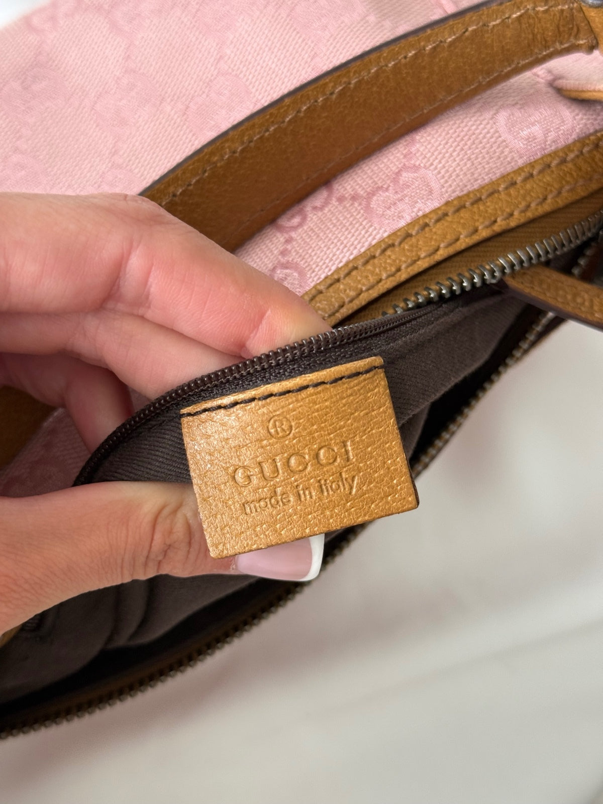 Gucci Pink GG Monogram Shoulder Bag