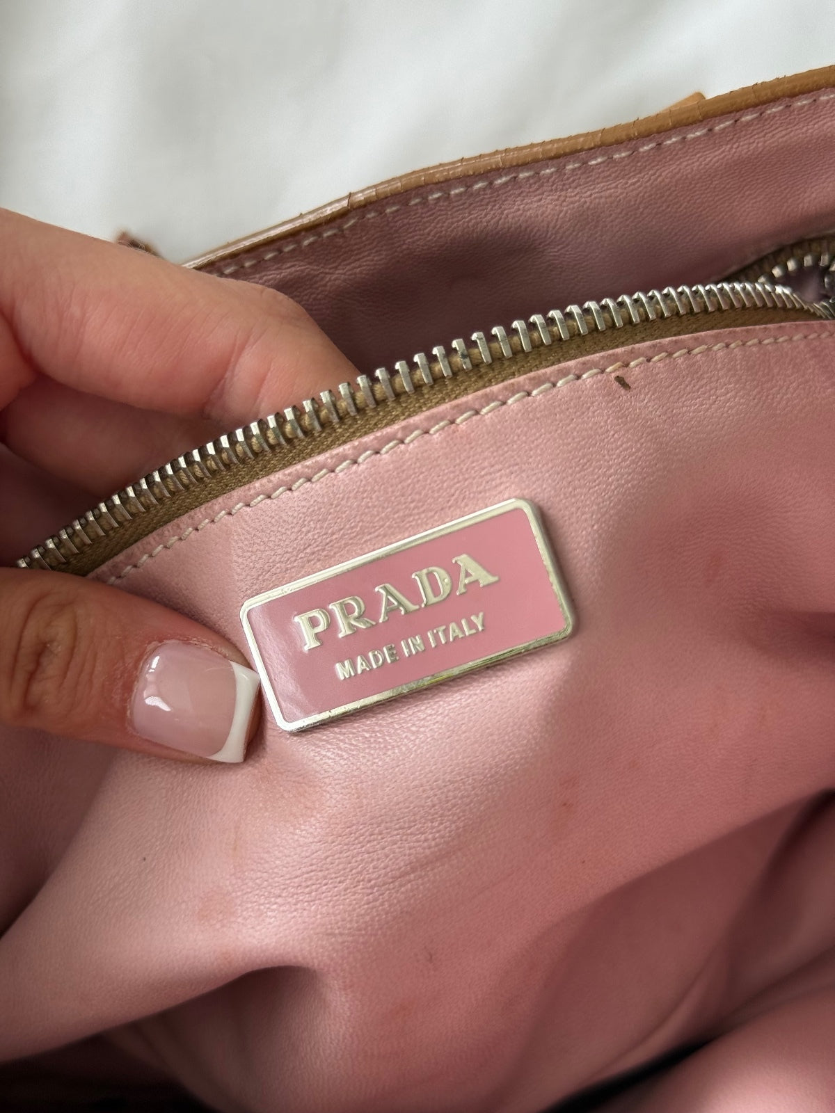Prada Brown Leather Tassel Shoulder Bag