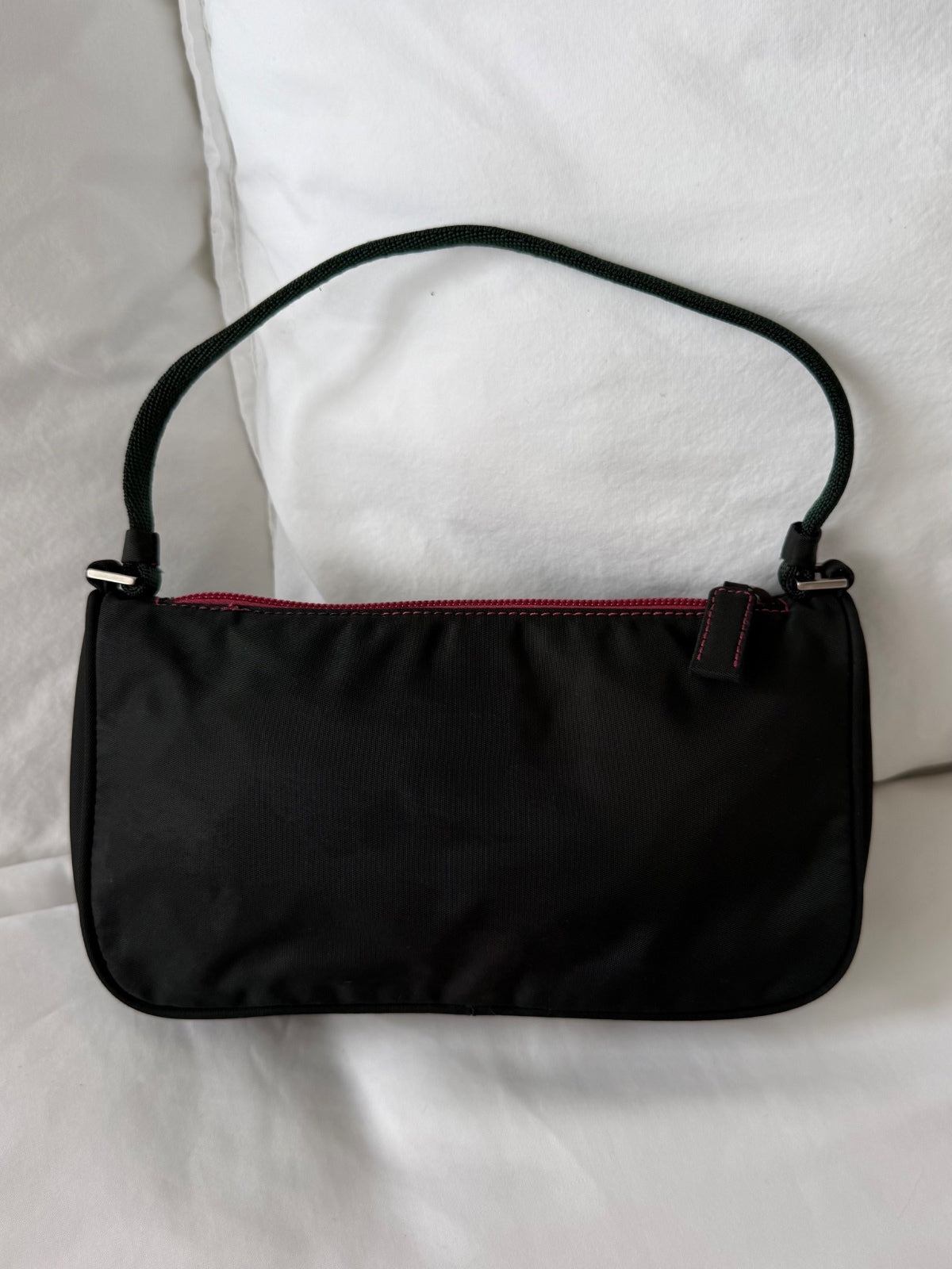 Prada Black Nylon Pochette Bag