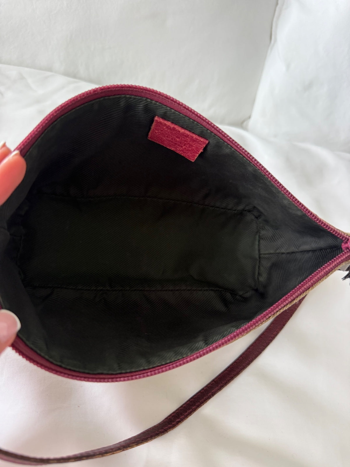 Gucci Beige GG Monogram Pochette Bag
