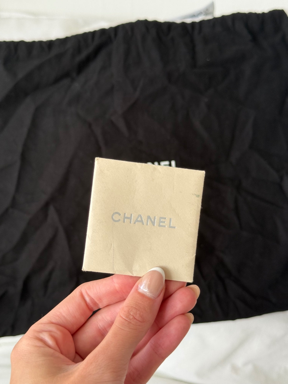 Chanel Beige Caviar Leather Petite Shopping Tote