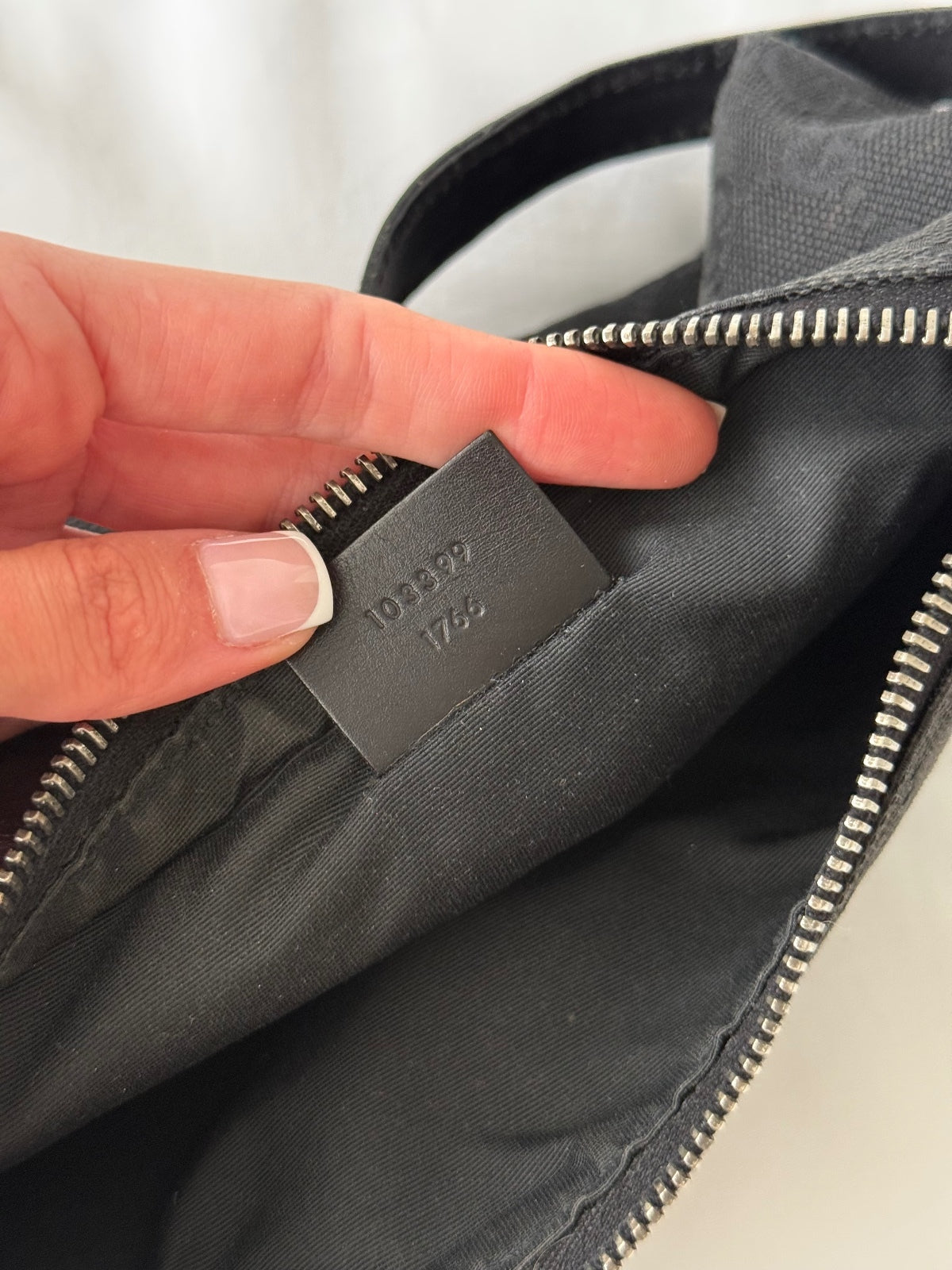 Gucci Black GG Monogram Pochette Bag