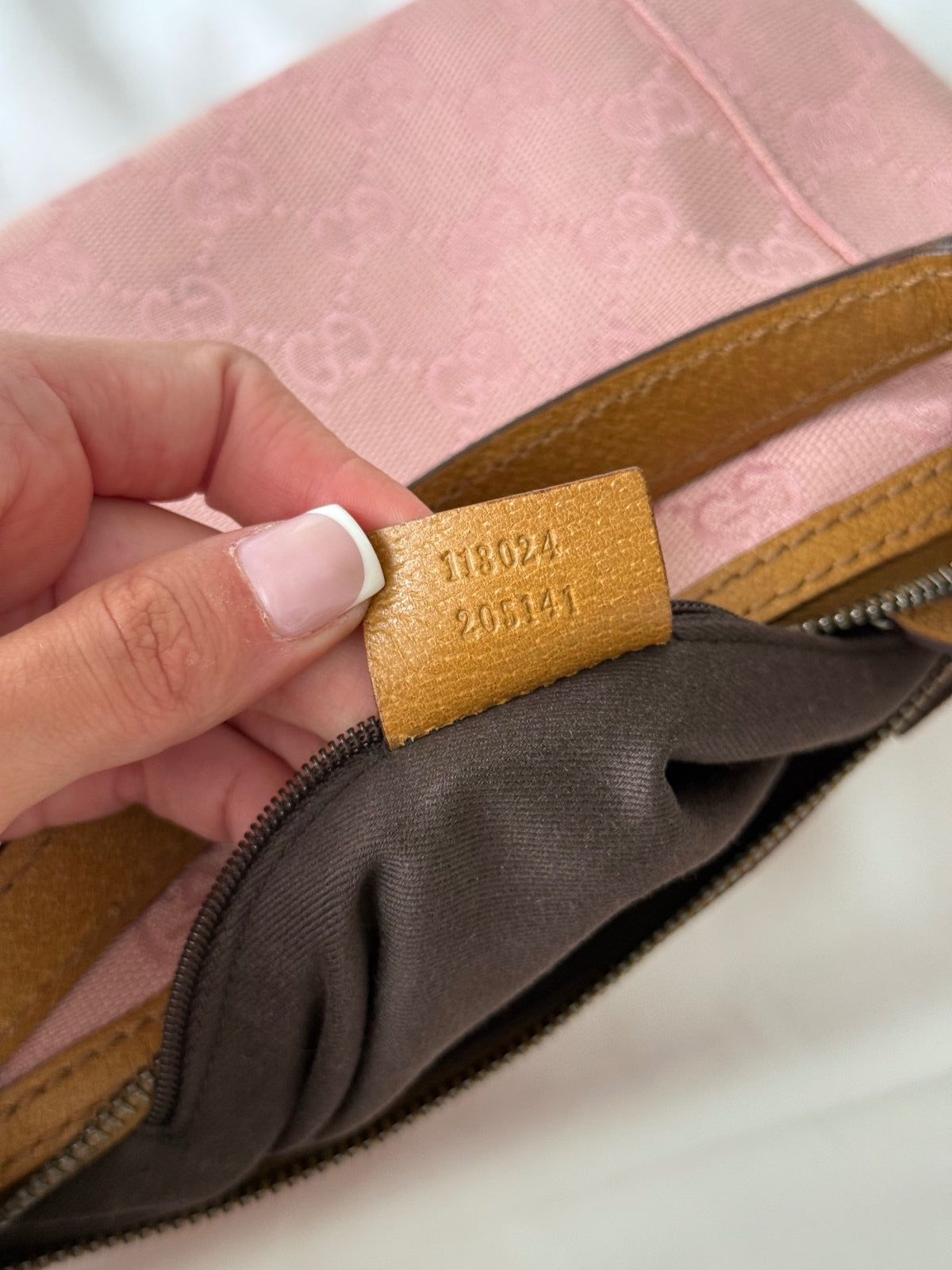Gucci Pink GG Monogram Shoulder Bag
