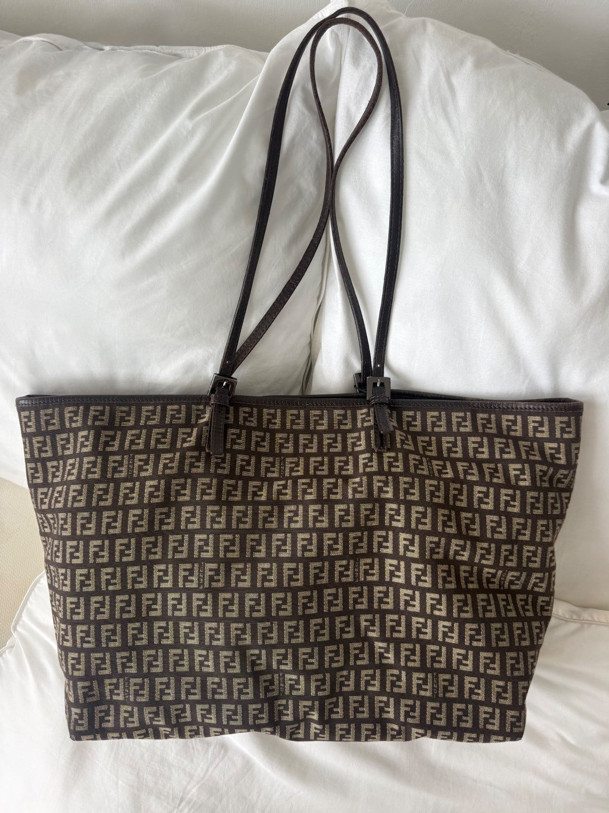 Fendi Zucca Monogram Canvas Tote Bag