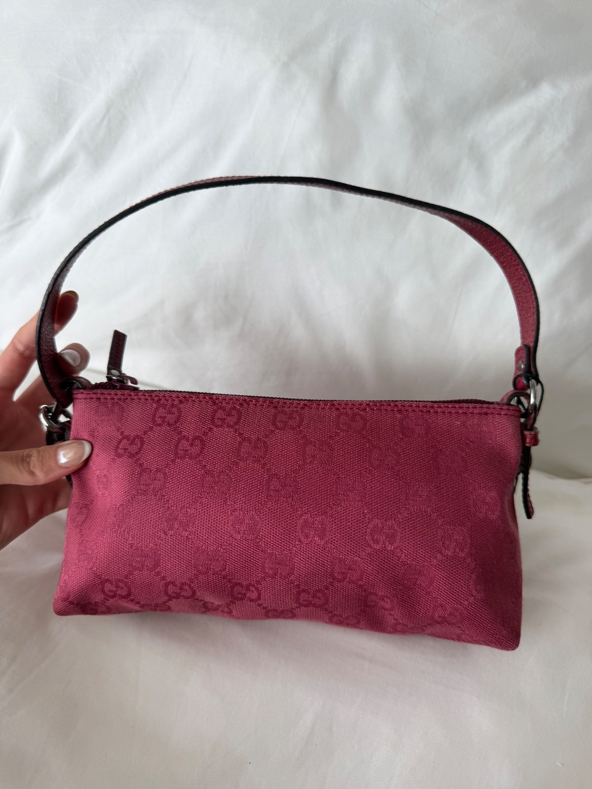 Gucci Dark Pink Monogram Mini Shoulder Bag
