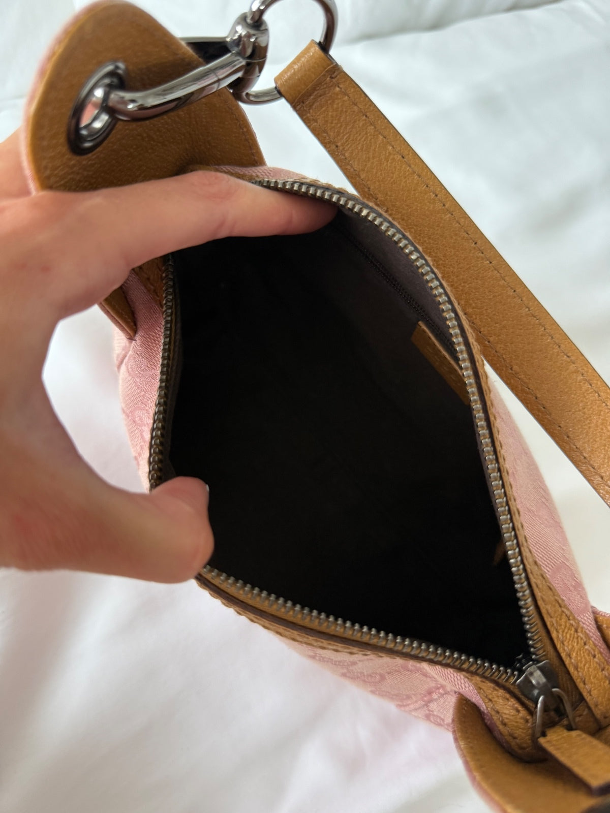 Gucci Pink GG Monogram Shoulder Bag