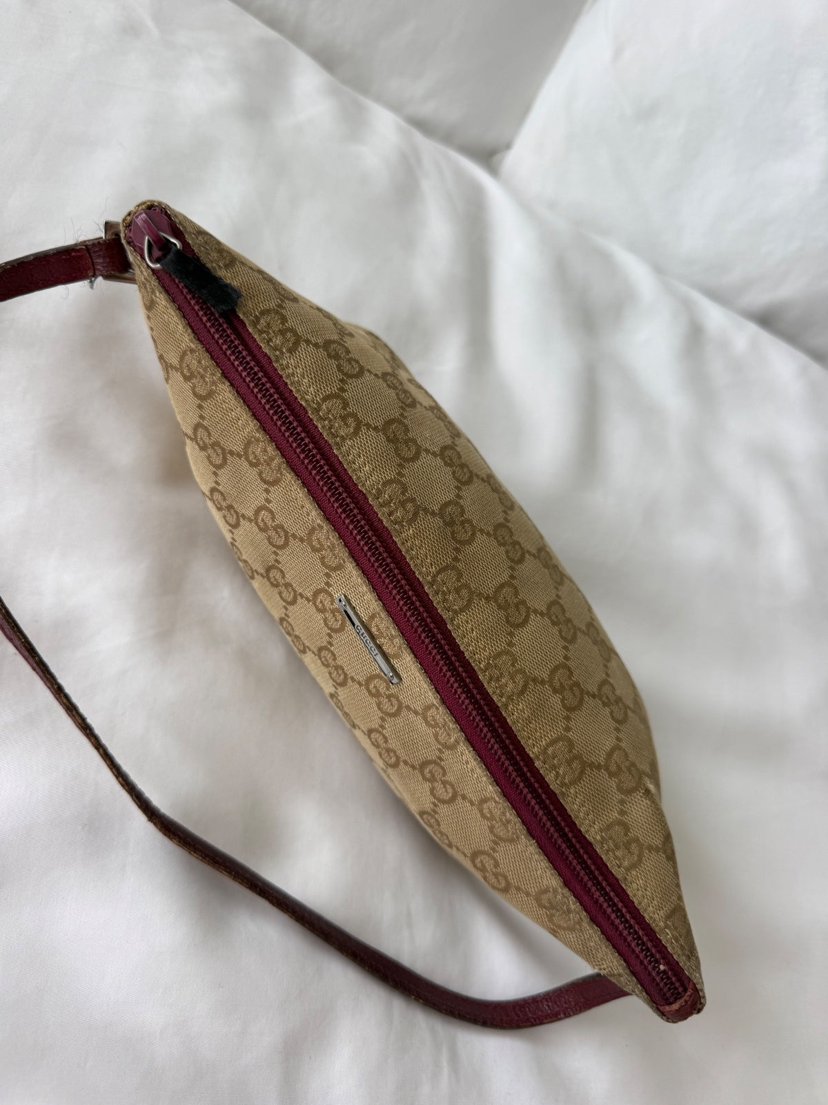Gucci Beige GG Monogram Pochette Bag