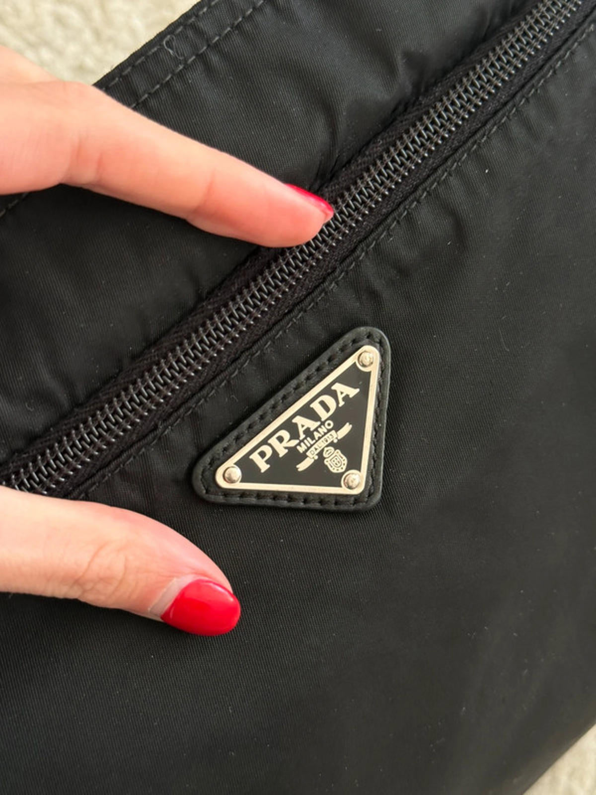 Prada Tessuto Nylon Crossbody Bag – Black