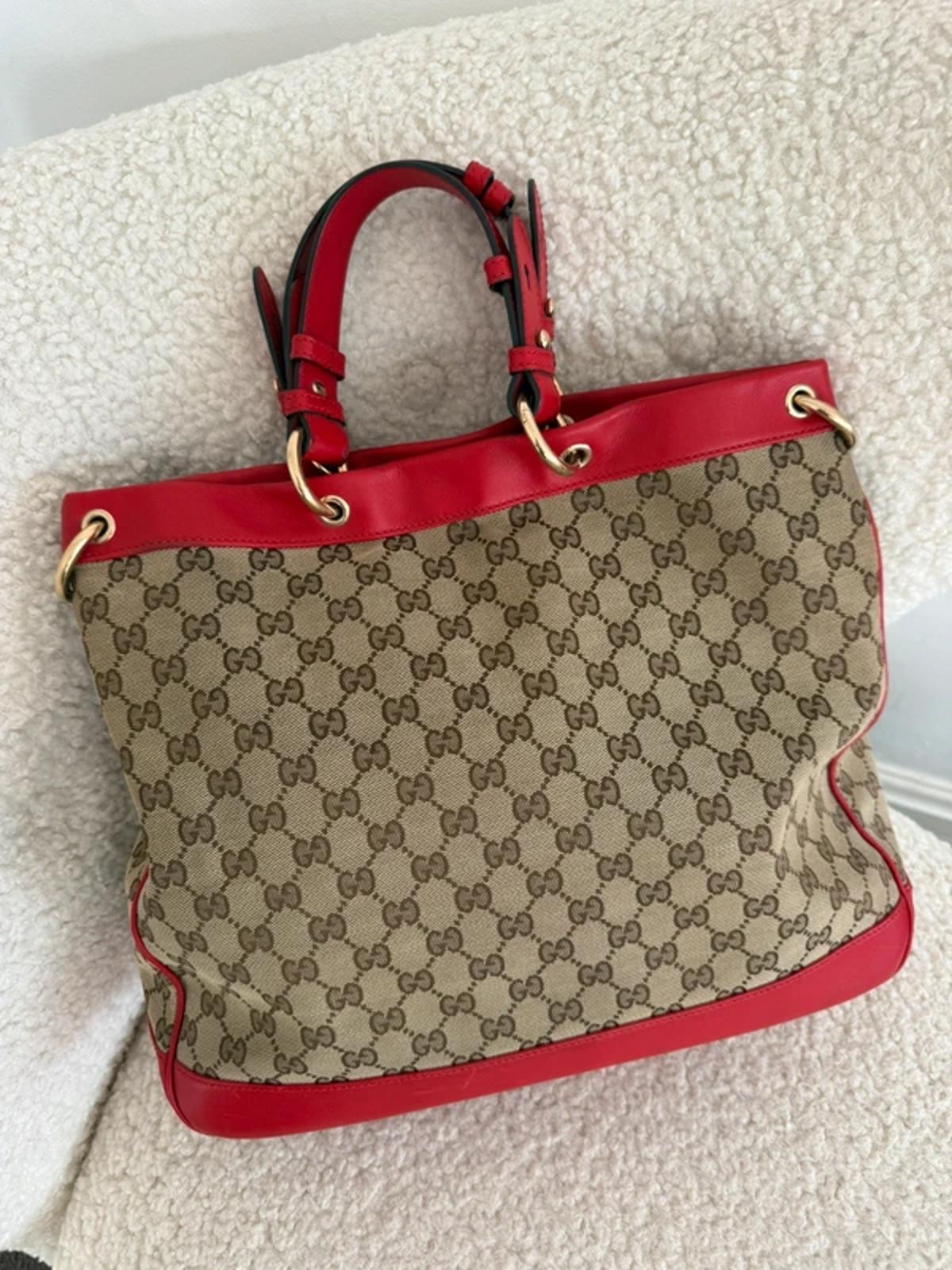 Gucci GG canvas Valentine top handle bag
