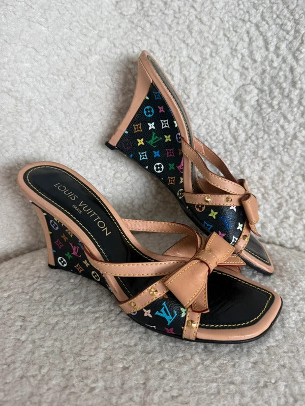 Louis Vuitton x Takashi Murakami Bow Wedge Sandals