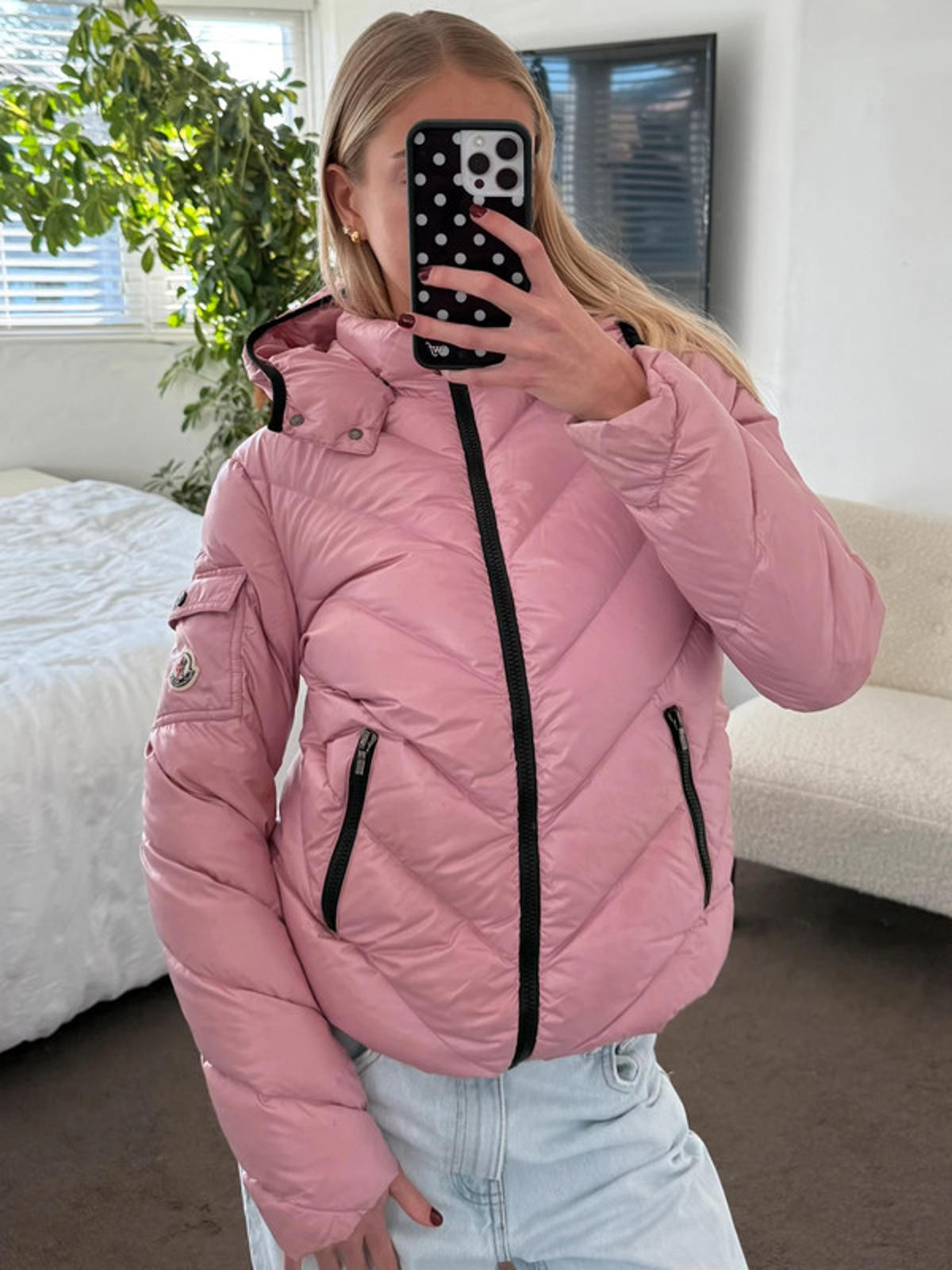 Moncler Brouel Giubbotto pink down jacket
