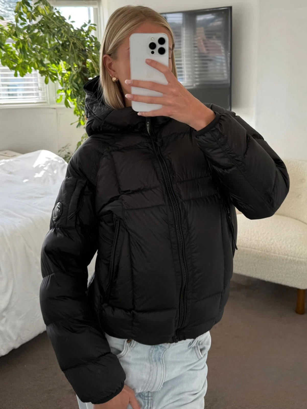 CP Company DD Shell Puffer Jacket Black