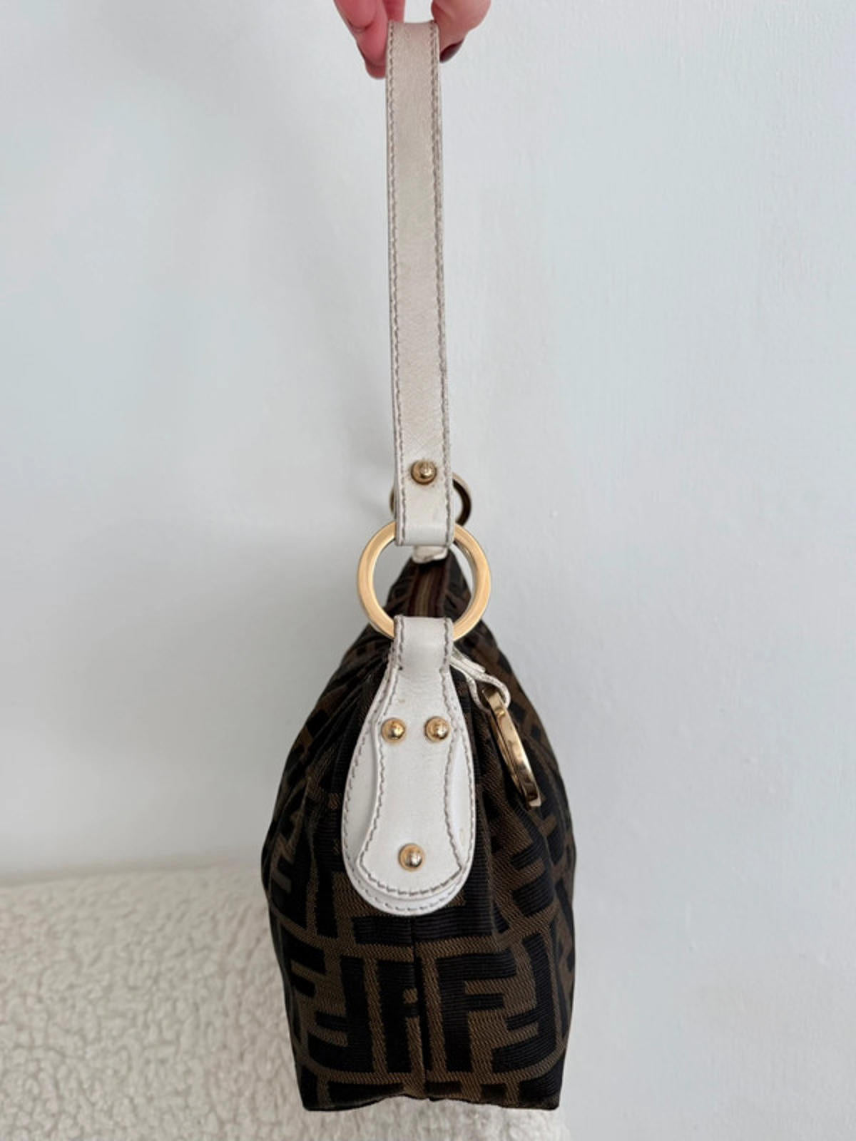 Fendi Zucca Canvas Mini Shoulder Bag