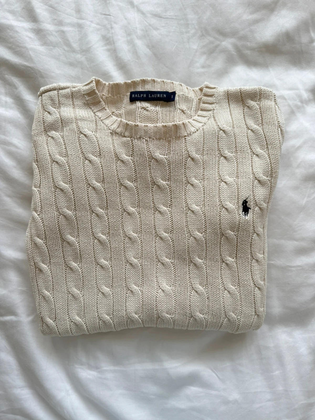 Ralph Lauren Cream Cable Knit Jumper
