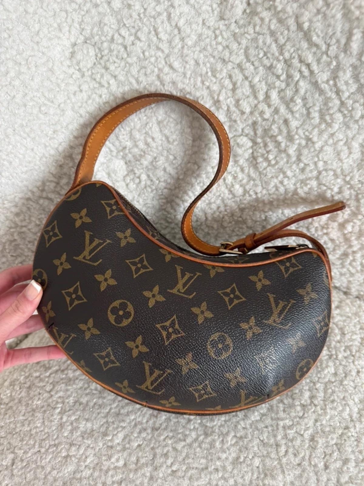 Louis Vuitton monogram croissant mini shoulder bag.