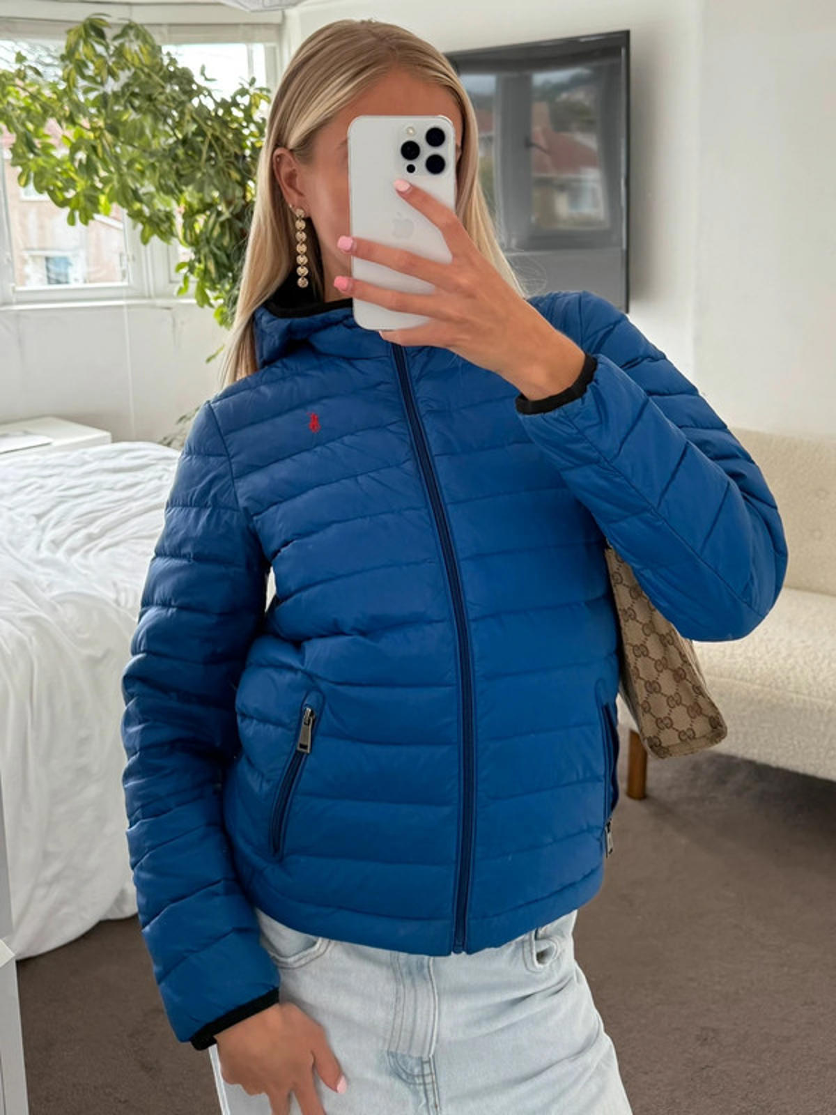 Royal blue Polo Ralph Lauren padded puffer jacket