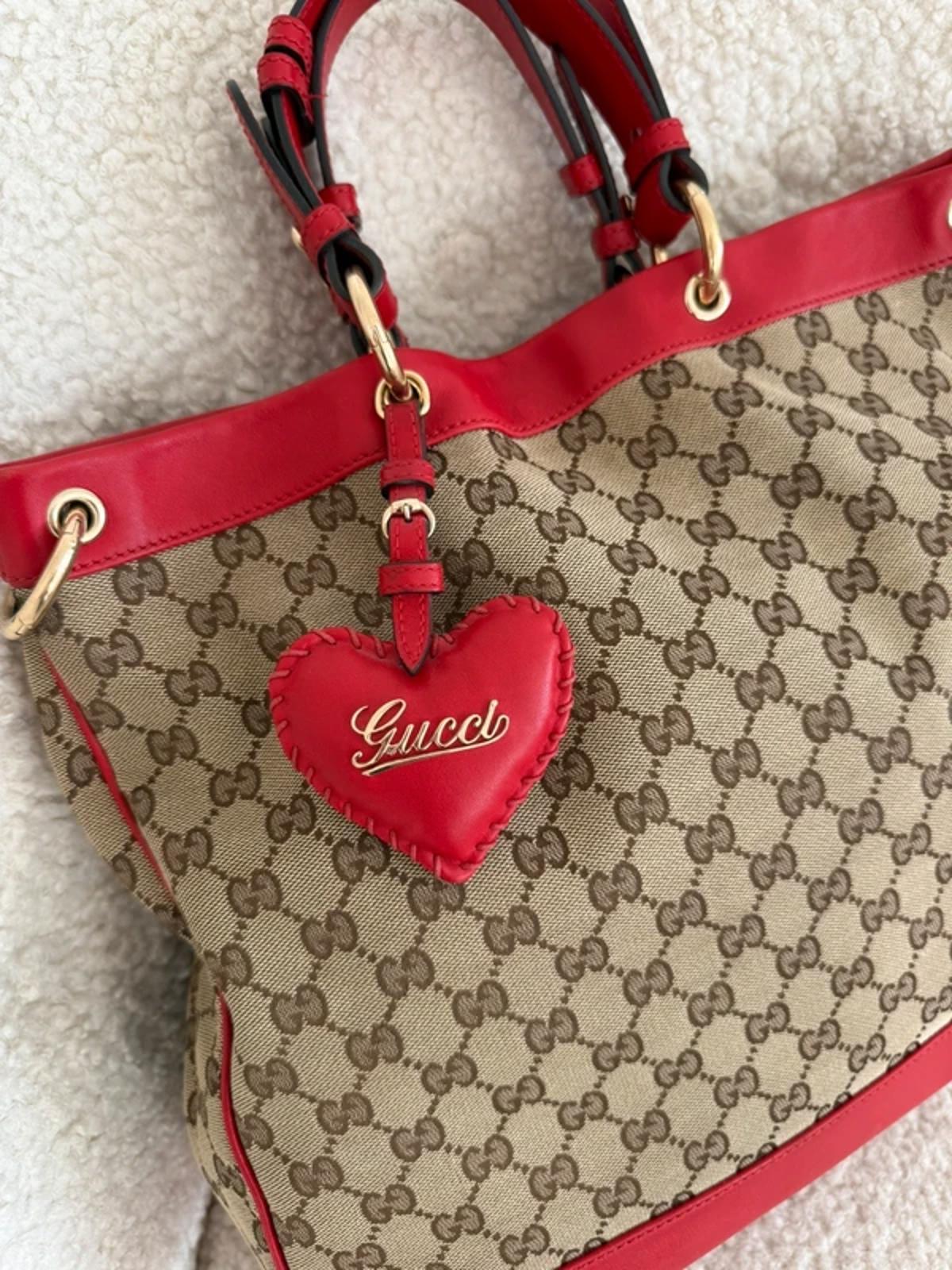 Gucci GG canvas Valentine top handle bag