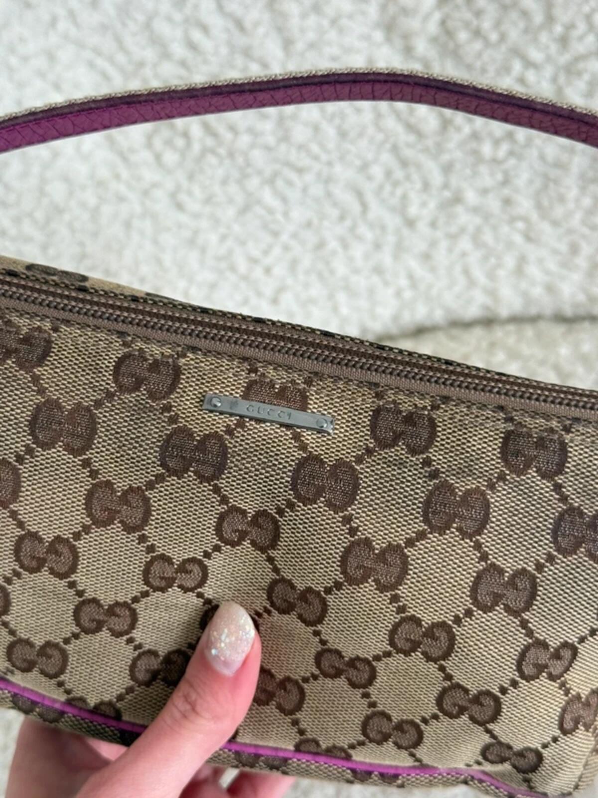 Pink Gucci GG Canvas Pochette