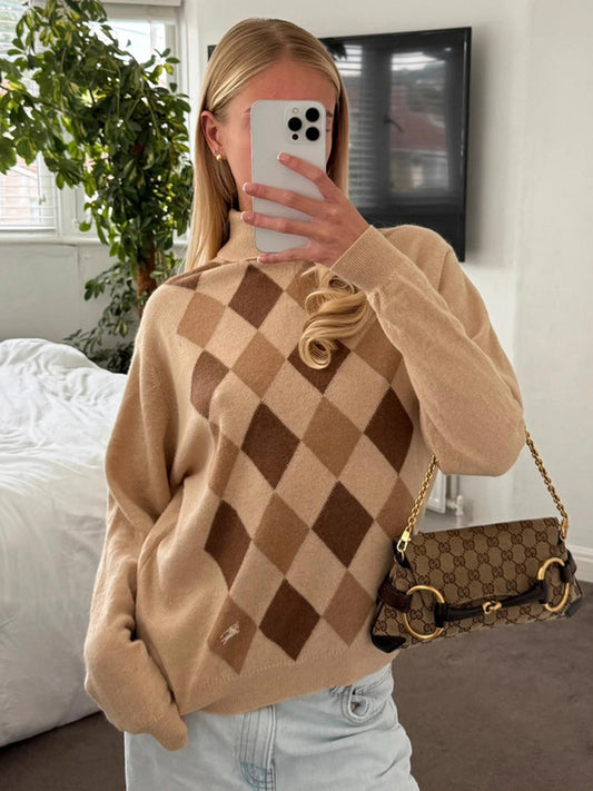 Burberrys argyle checkered jumper