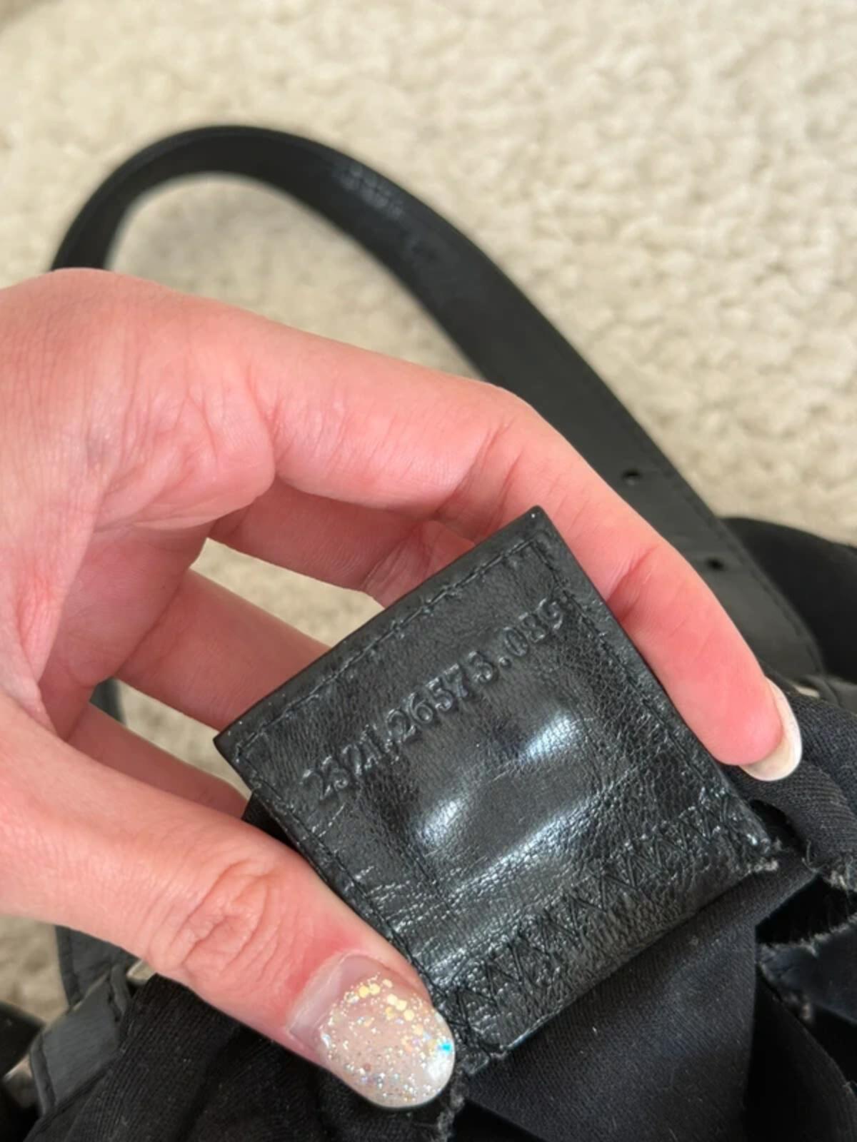 Fendi Black Nylon Mamma Baguette Mini Shoulder Bag