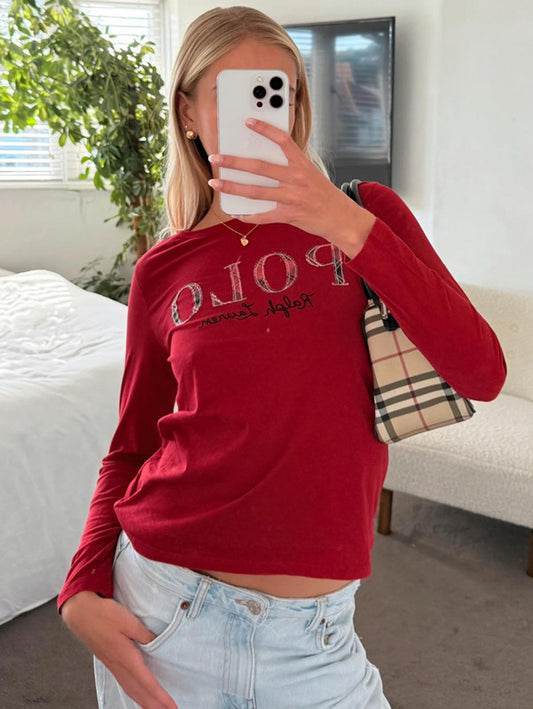 Ralph Lauren Polo Red Long Sleeve Top