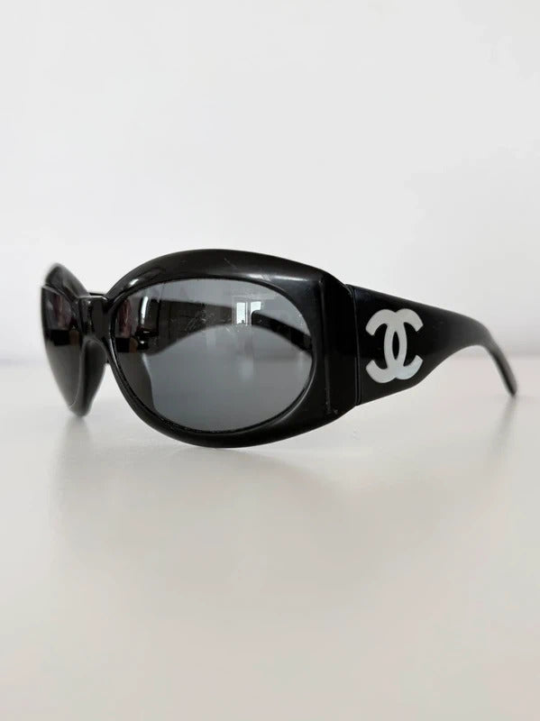 Chanel black oversized sunglasses