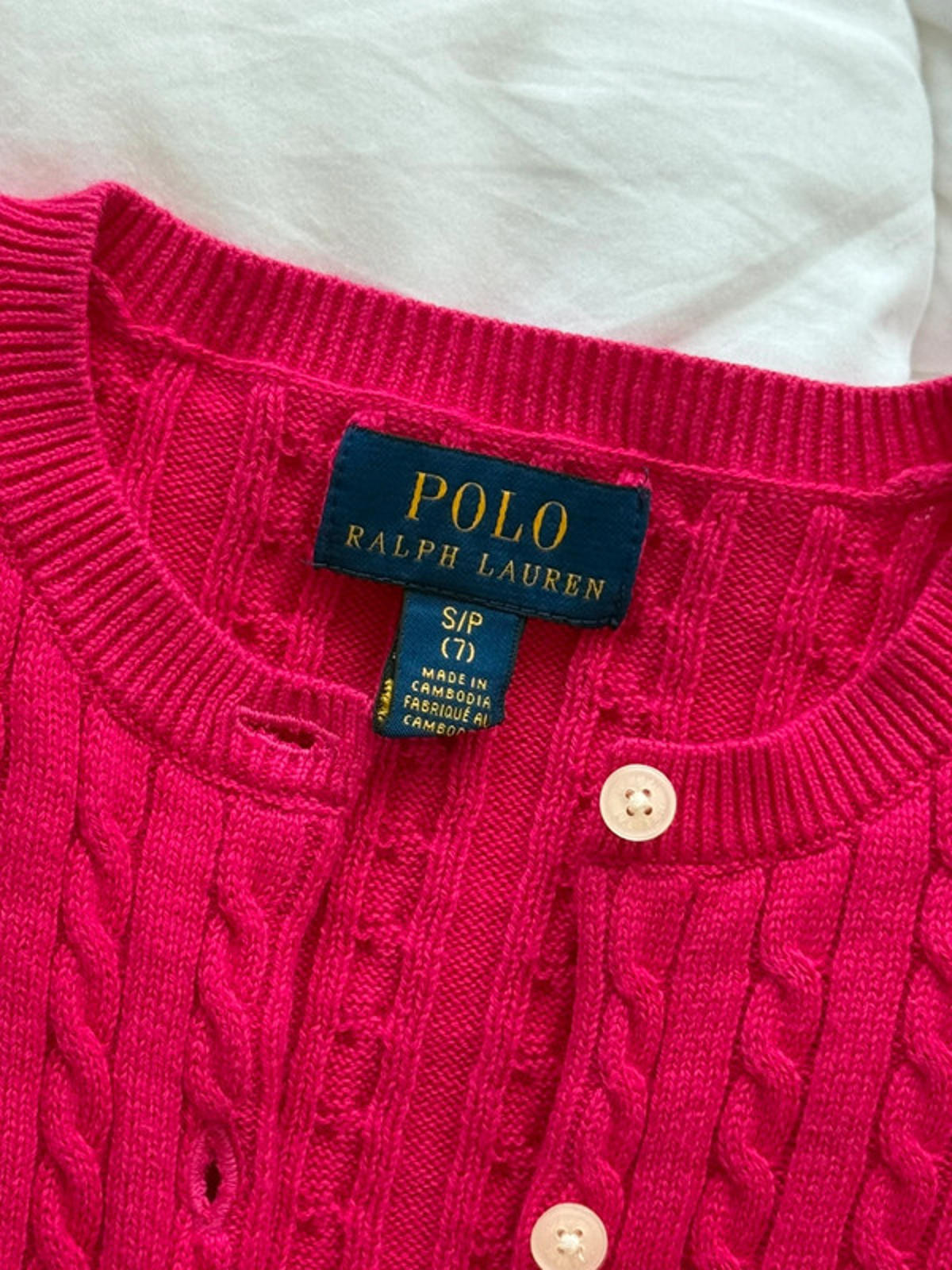 Hot Pink Cable Knit Cardigan