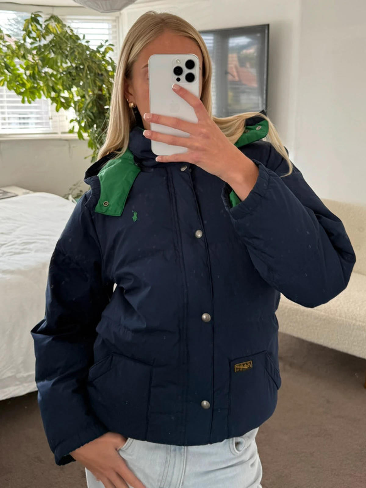 Polo Ralph Lauren Puffer Jacket Navy & Green