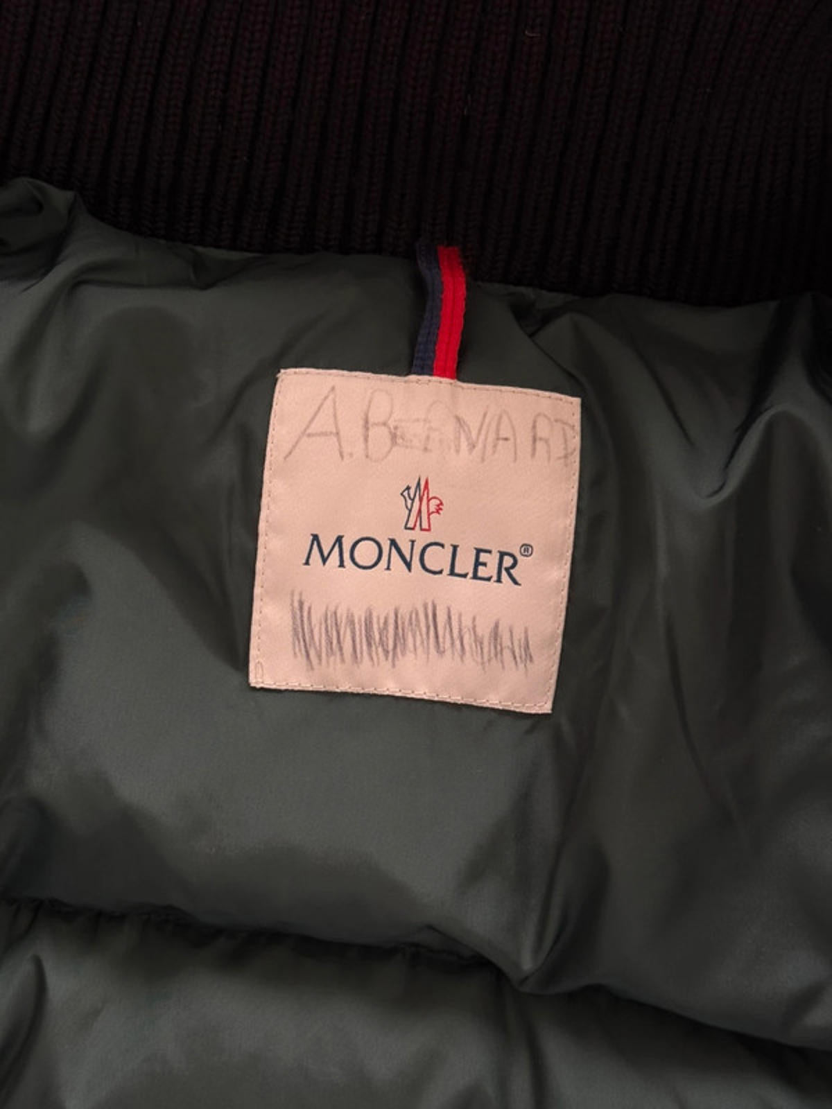 Moncler Charcoal & Deep Green Down Puffer Jacket