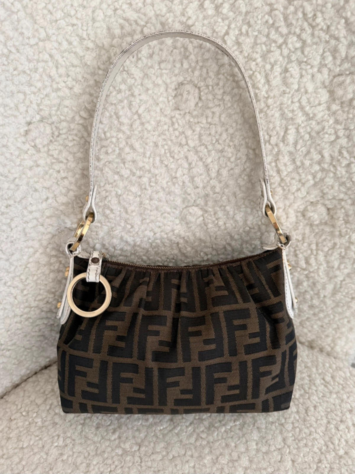 Fendi Zucca Canvas Mini Shoulder Bag