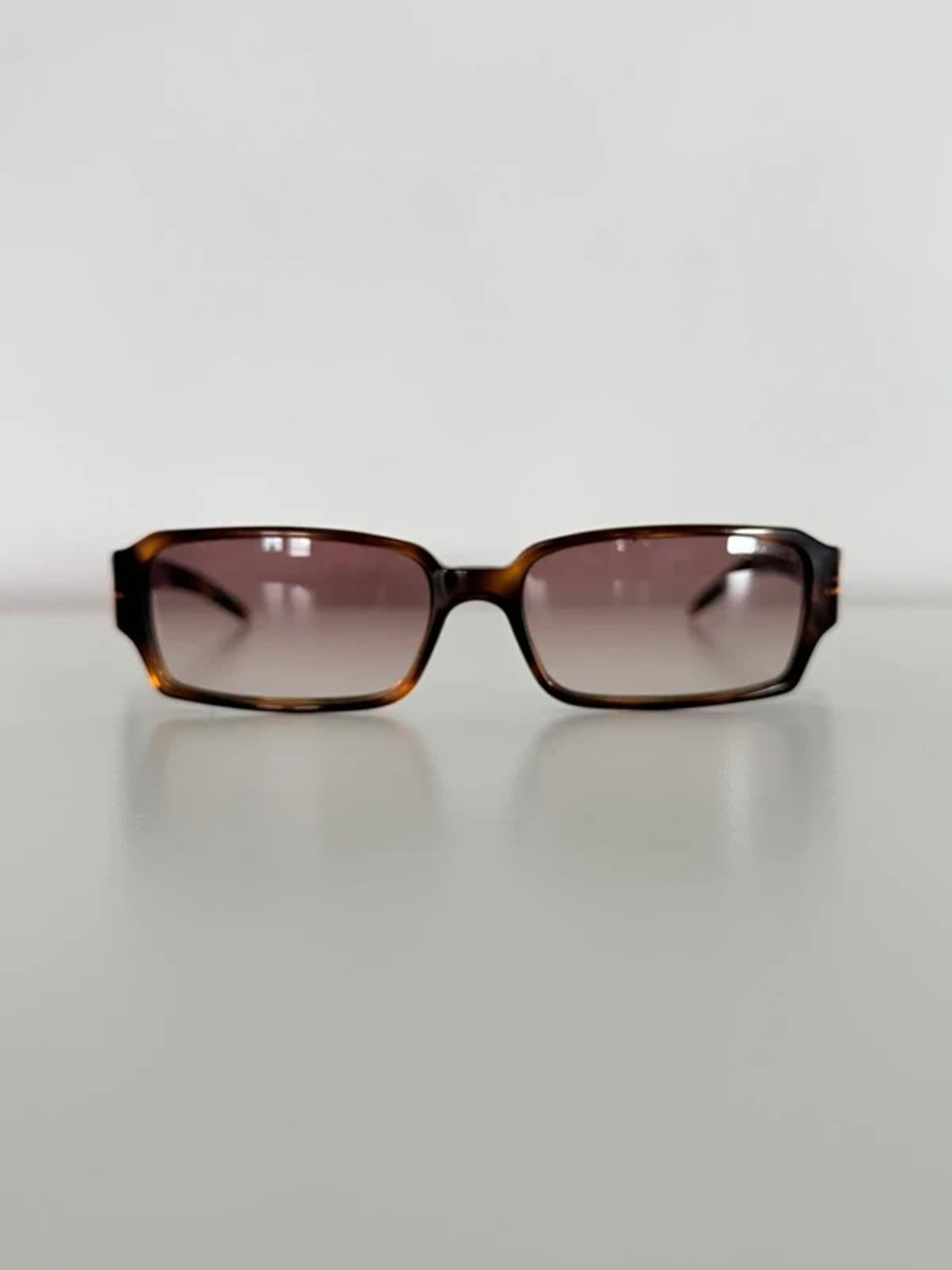 Chanel crystal rectangular sunglasses