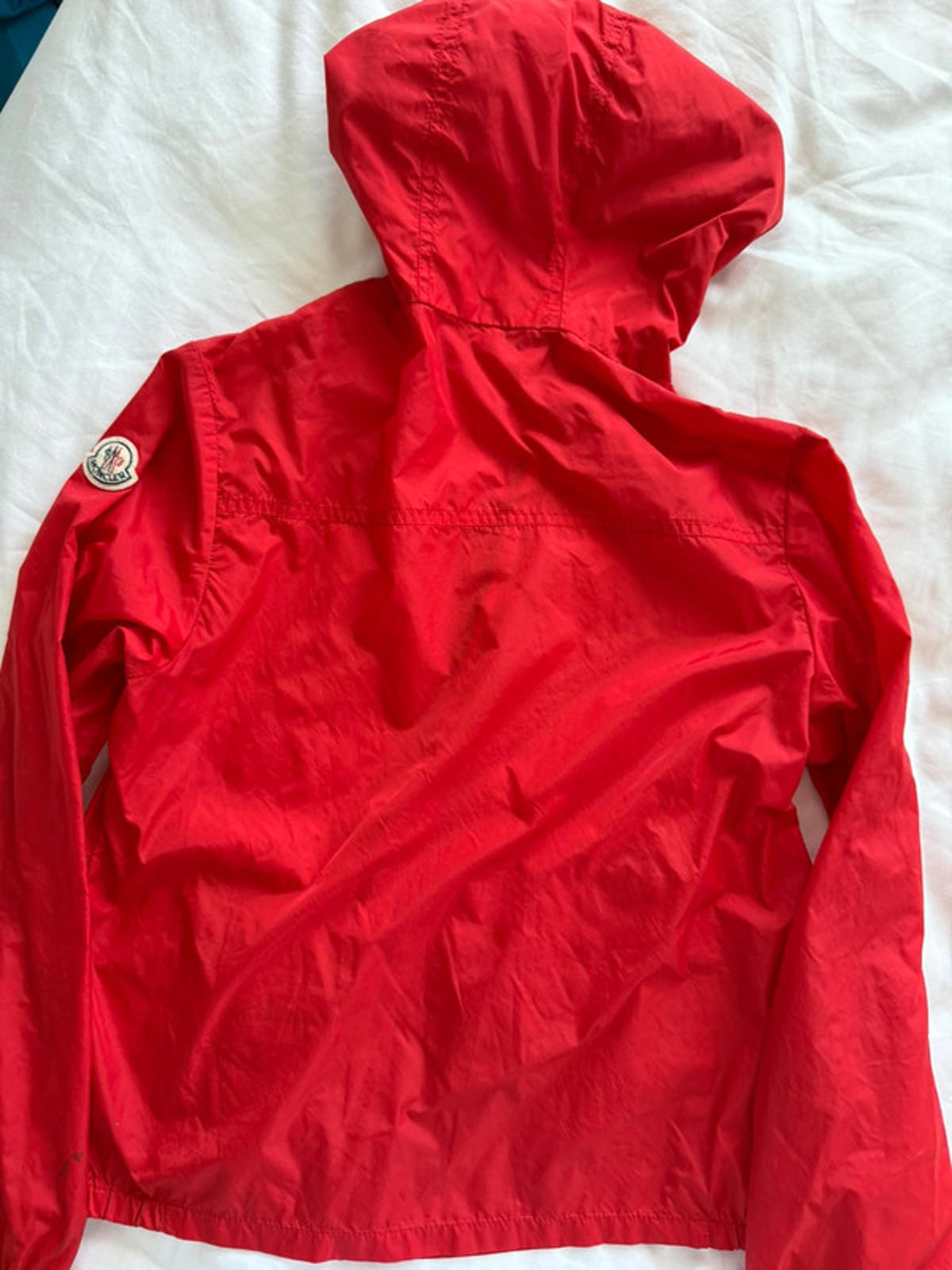 Moncler Red Lightweight Hooded Jacket