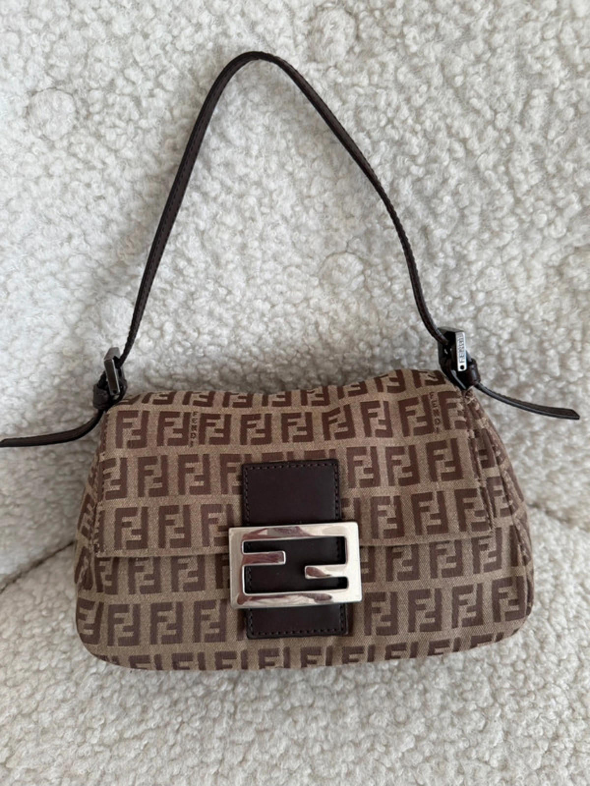 Fendi Mama Zucca monogram baguette shoulder bag