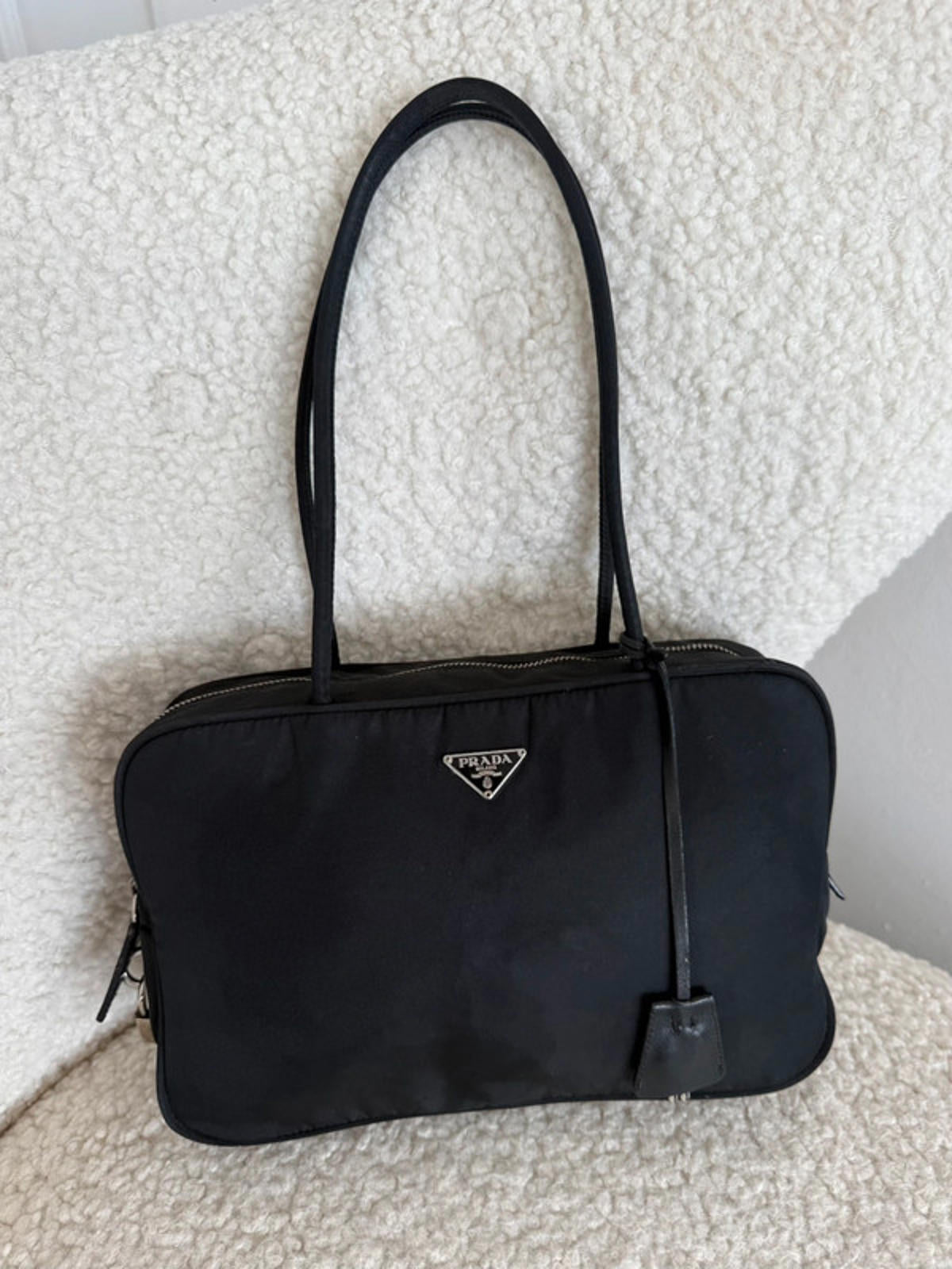 Prada black tessuto nylon bag